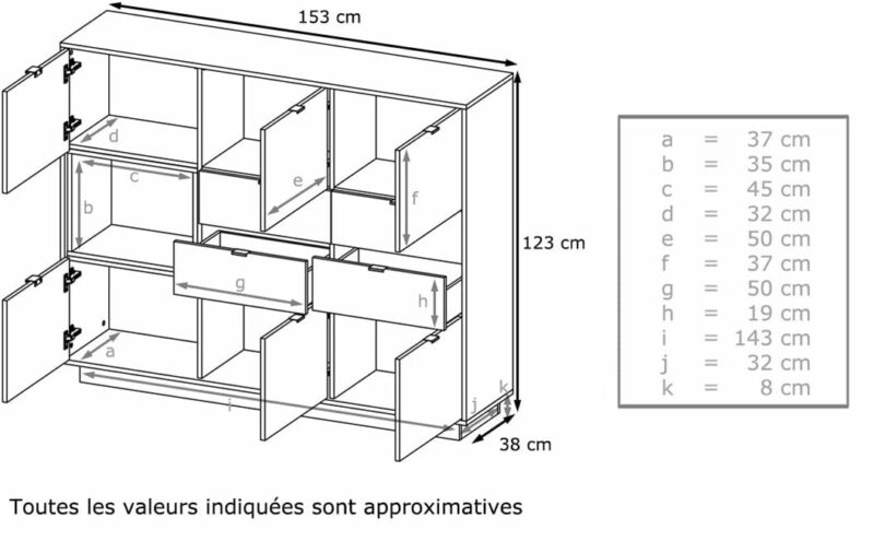 Détail buffet haut metropolis