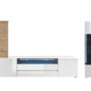 Ensemble tv contemporain blanc et chêne