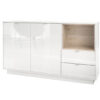 Meuble buffet blanc brillant