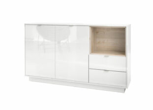 Meuble buffet blanc brillant