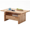 Table de salon en bois massif relevable naturelle