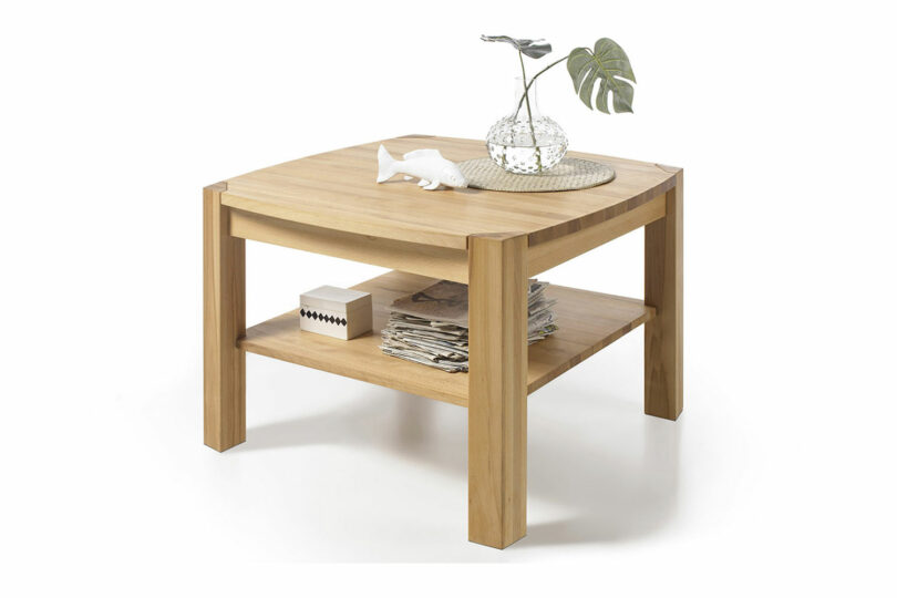 Table basse en bois massif naturel