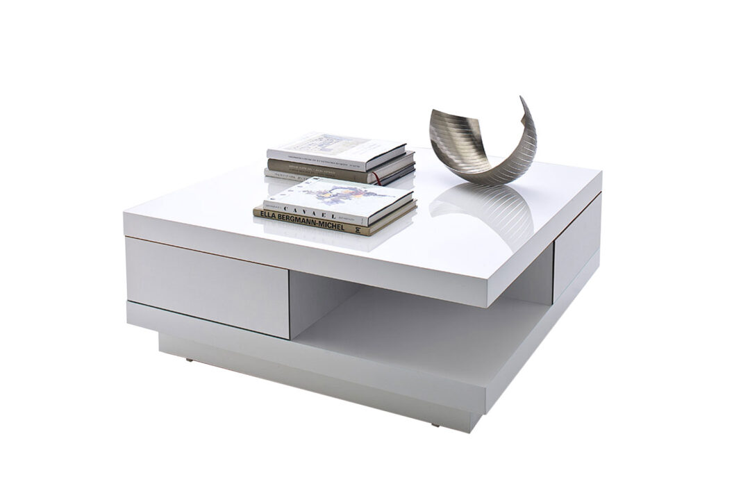 Table basse laquée blanc