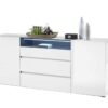 Buffet blanc laqué avec éclairage Led