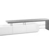 meuble tv blanc et gris béton