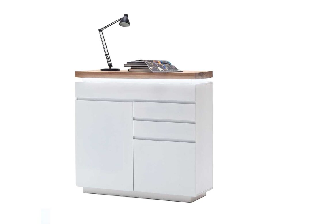 Commode blanche laqué mat & bois massif