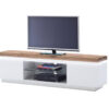 Meuble TV Led blanc & bois