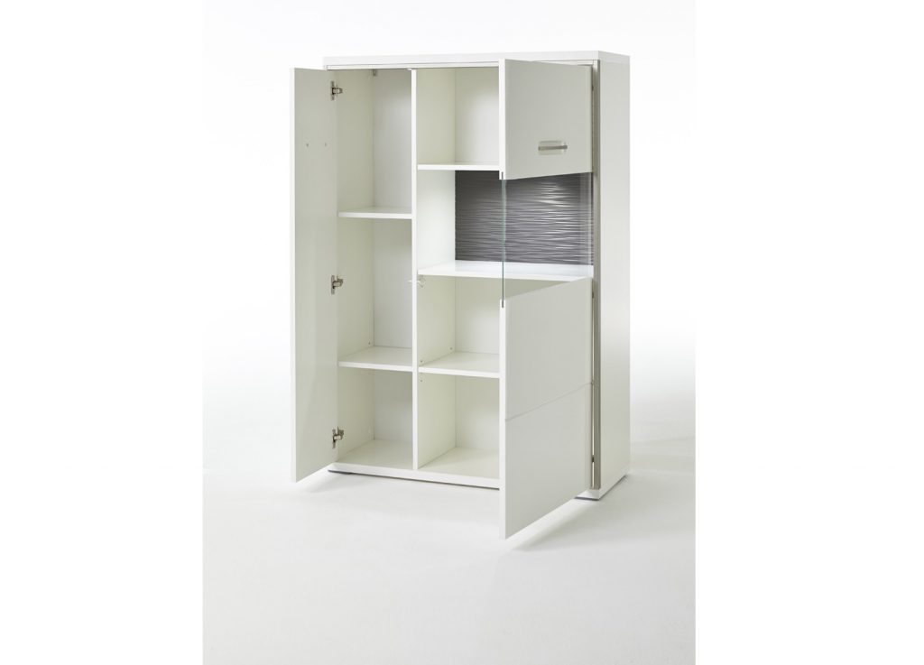 Meuble TV moderne blanc laqué