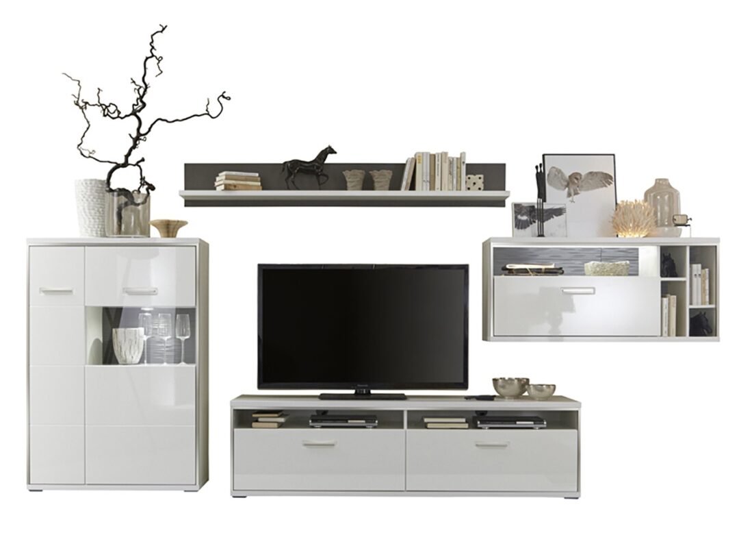 Meuble TV moderne blanc laqué