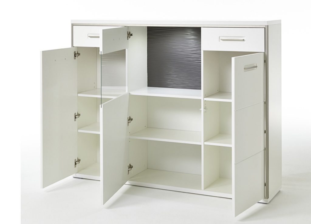 Ensemble séjour moderne blanc laqué moderne