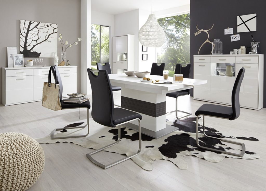 Ensemble séjour moderne blanc laqué moderne
