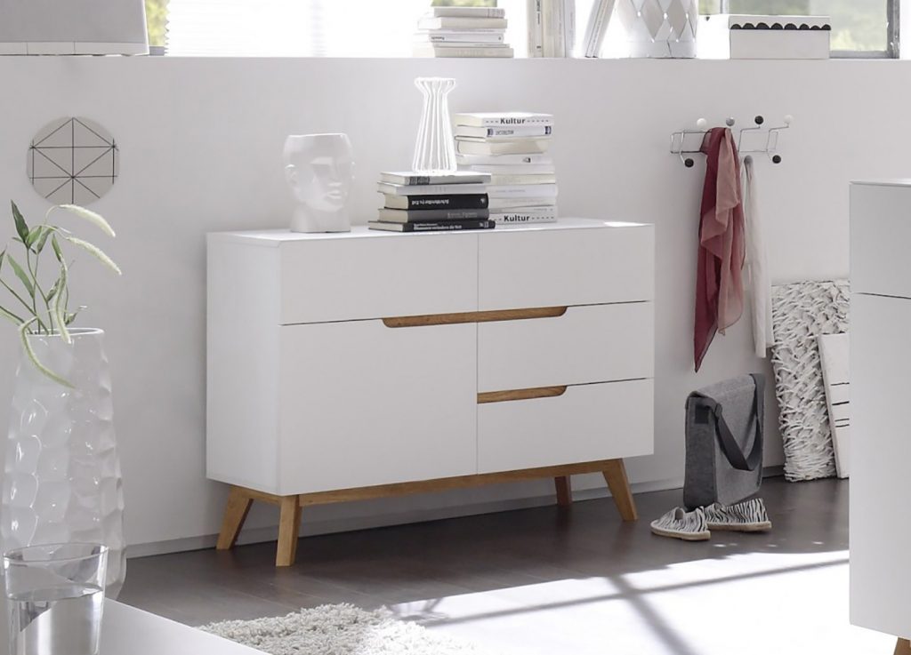Commode scandinave blanche pas cher