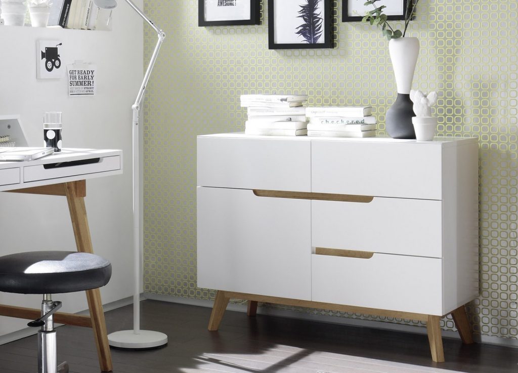 Commode scandinave blanche pas cher