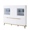 meuble buffet blanc et bois