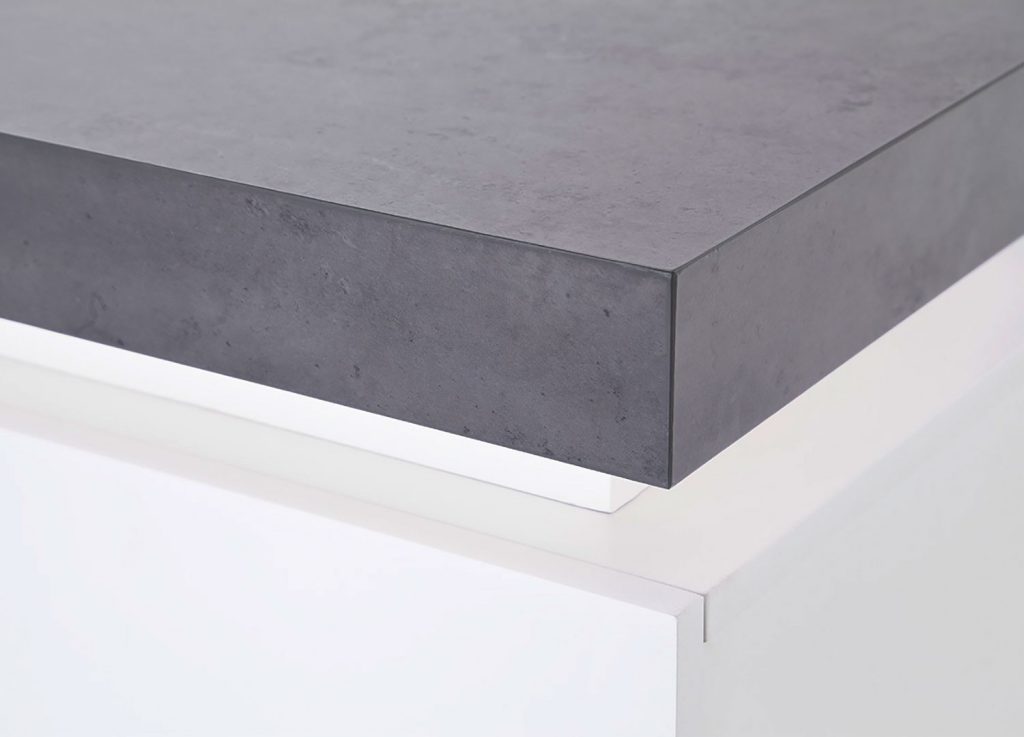 Commode haute à tiroir blanche et grise