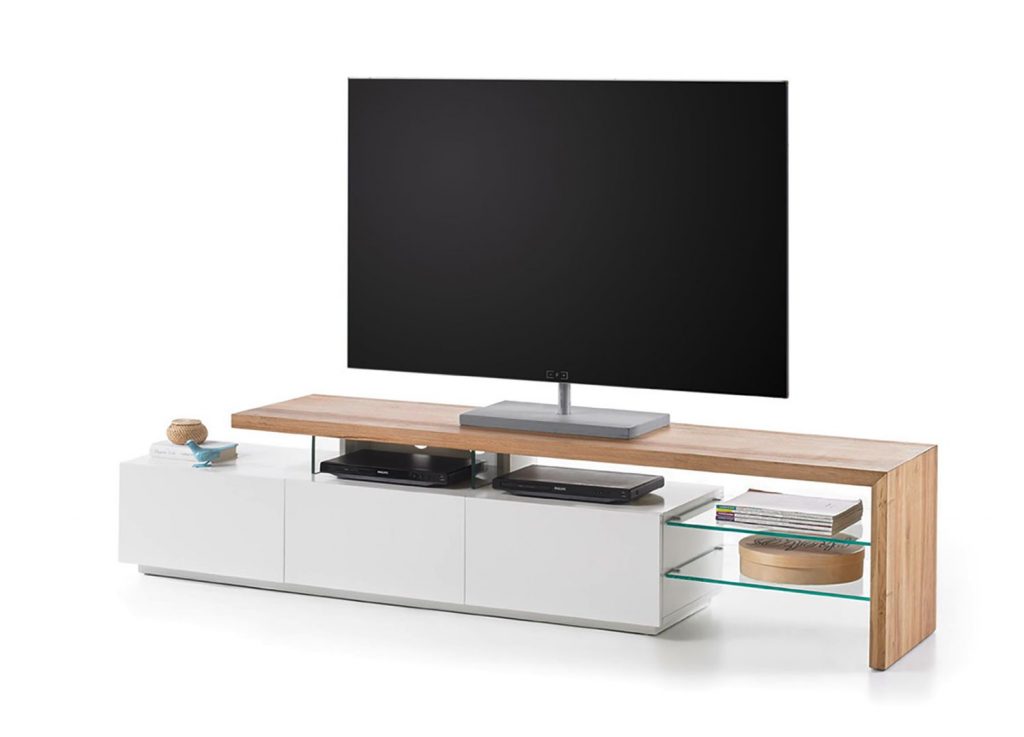 MeubleTVblanc&chênemassifcm
