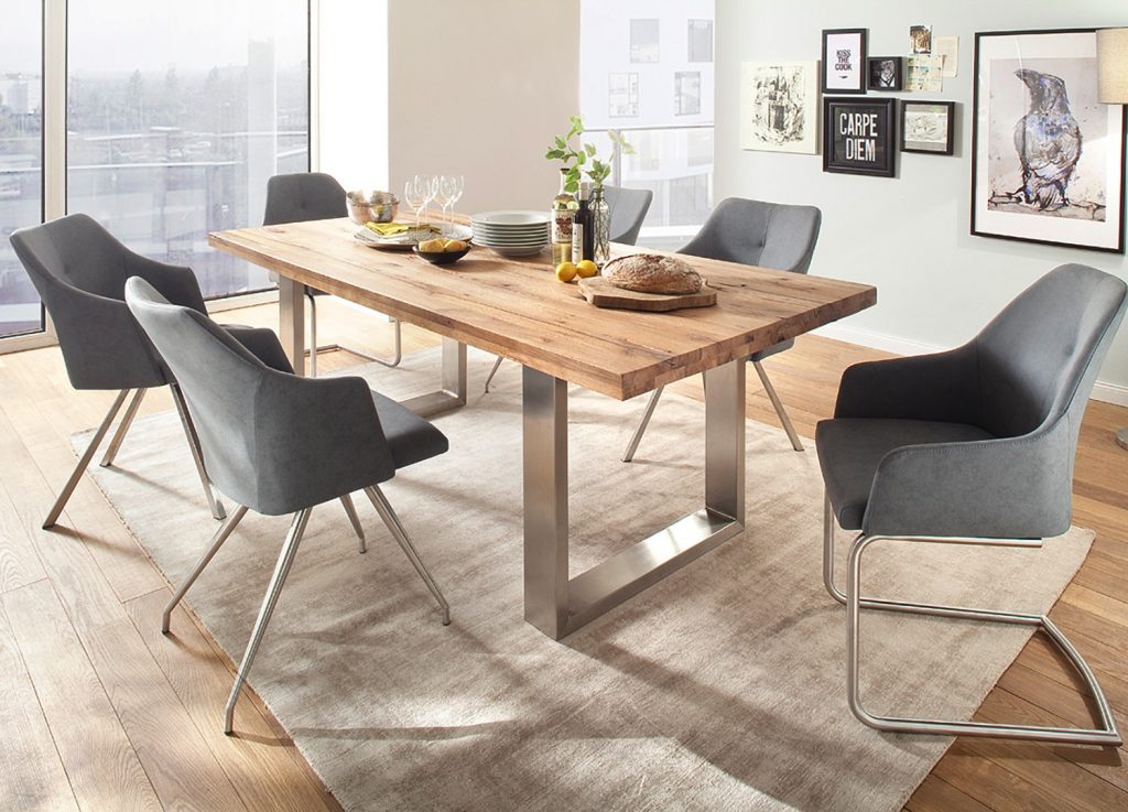 Table bois et métal originale