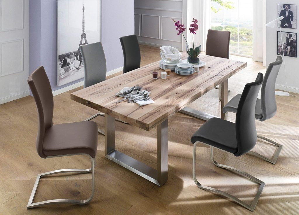 Table bois et métal originale