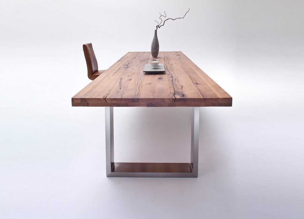 Table à manger bois et métal