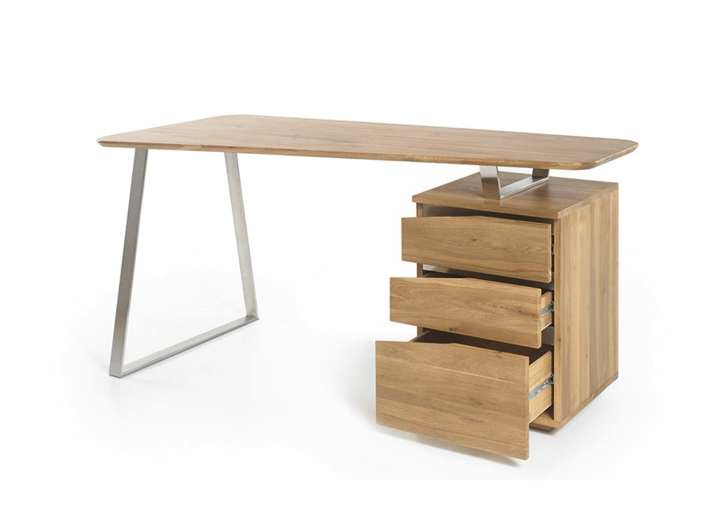 Bureau informatique en bois massif