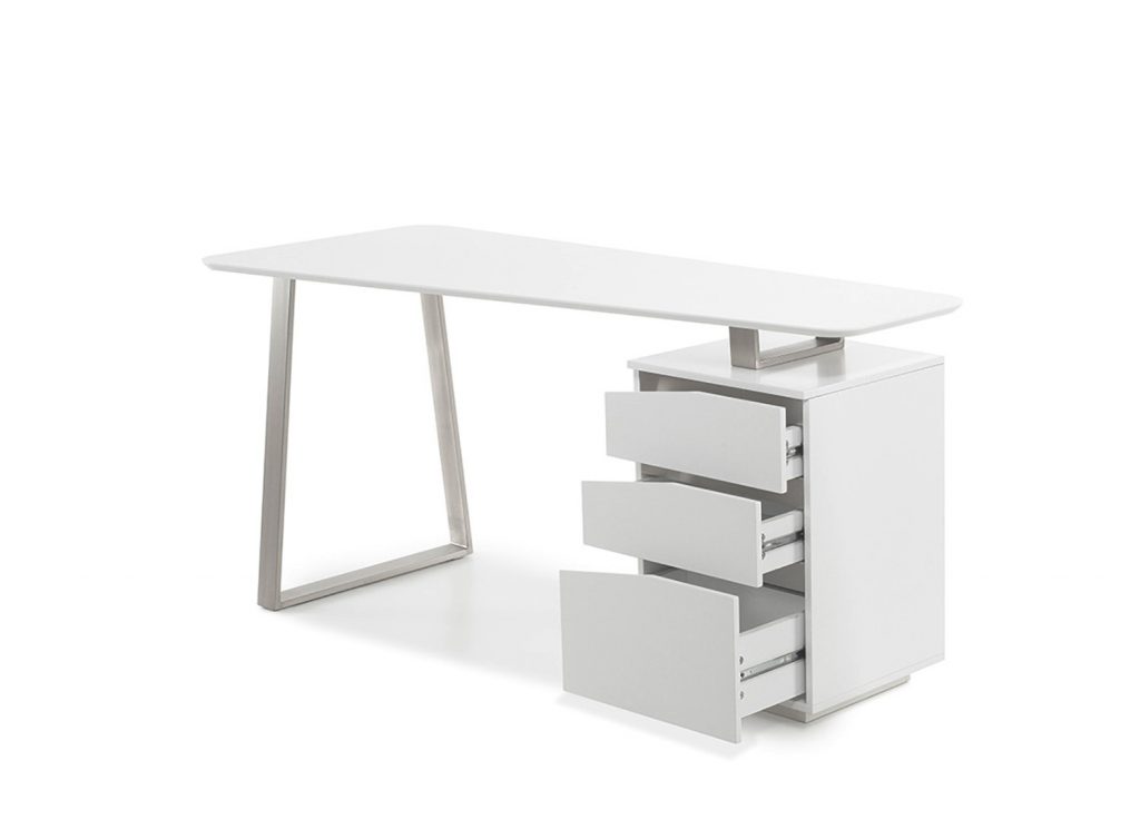 Bureau informatique blanc design