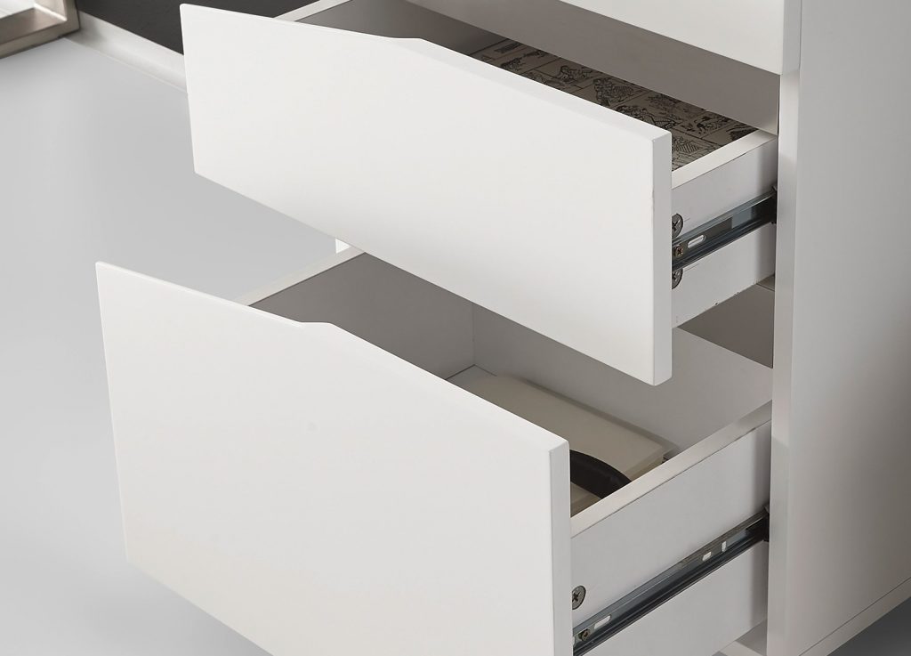 Bureau informatique blanc design