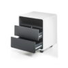 Bureau PC gris anthracite et blanc