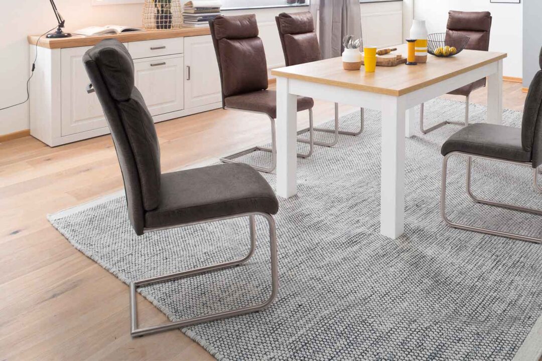 Chaise de séjour microfibre anthracite