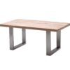Table en bois de chêne chaulé - Chêne chaulé