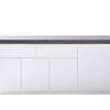 Buffet gris béton et blanc laqué à LED