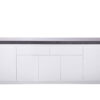 Buffet effet gris béton & blanc laqué