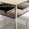 Table basse contemporaine bois verre et acier