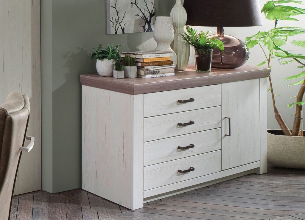 Buffet pin blanc & Bois Chêne Nelson
