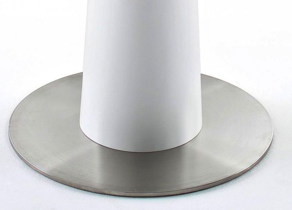Table ronde avec rallonge pied central