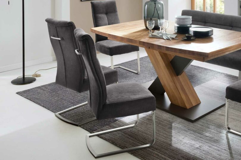 Chaise de salle à manger en simili cuir