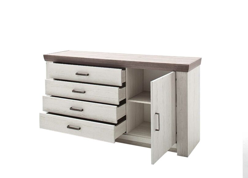 Buffet pin blanc & Bois Chêne Nelson