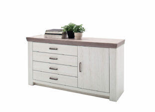 Buffet pin blanc & Bois Chêne Nelson
