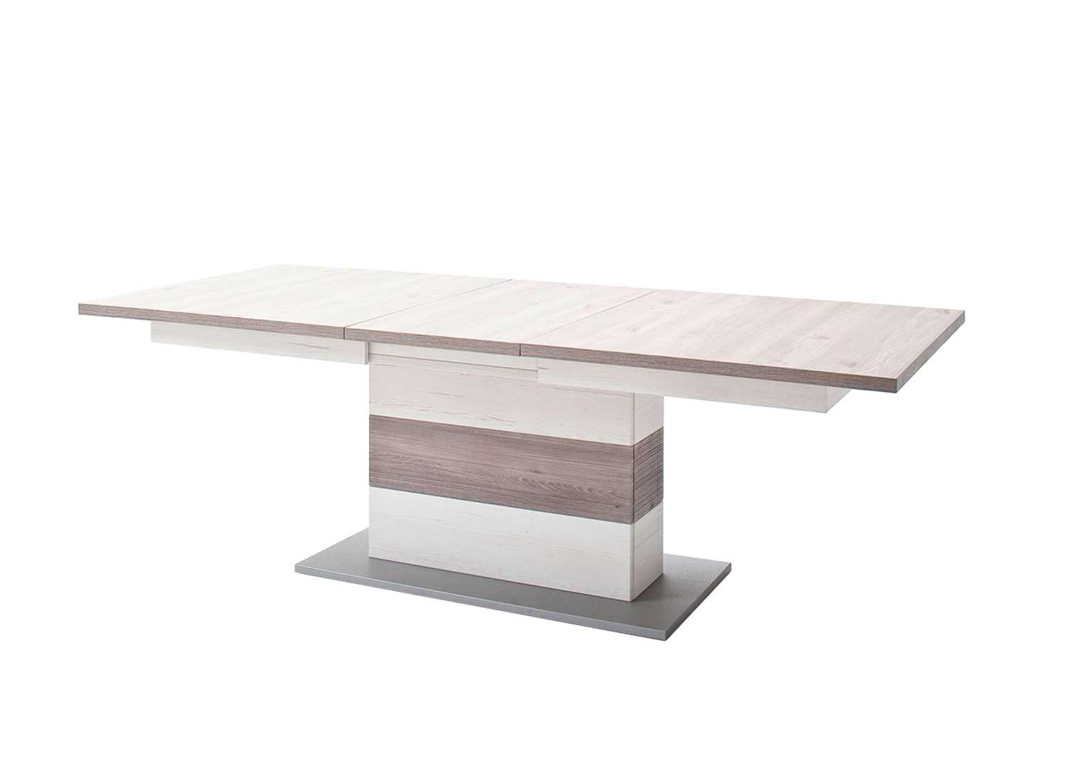 Table design avec rallonge intégrée