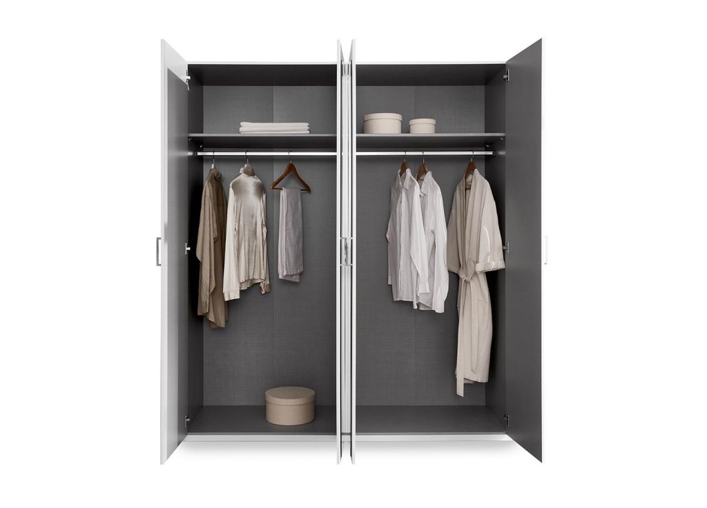 Chambre adulte pas cher décor chêne blanc