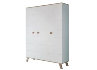Armoire enfant blanche & déco bouton de veste
