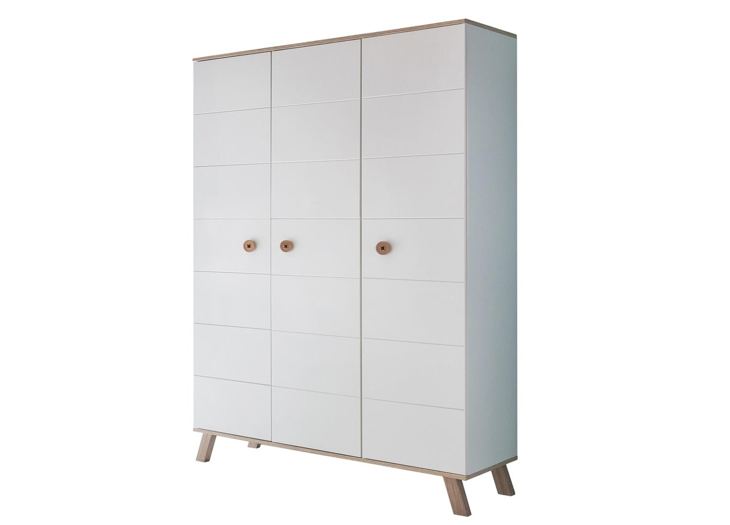 Grande armoire trois portes PLANO pour chambre adolescent