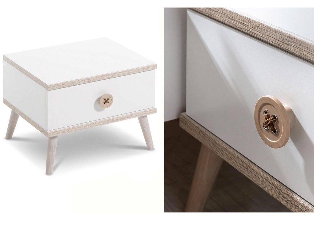 Lit enfant blanc et bois avec déco chic