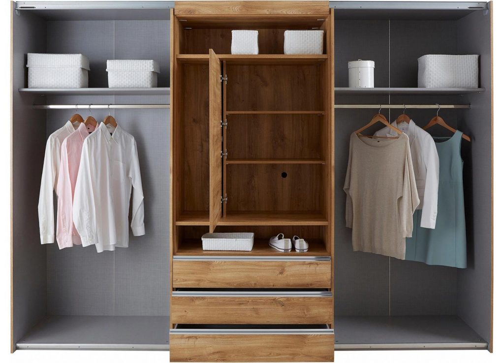 Armoire à portes coulissantes avec panneau télé
