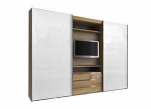 armoire dressing rangement et panneau tv pivotant