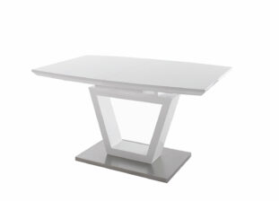 Table design Blanche laquée avec allonge papillon