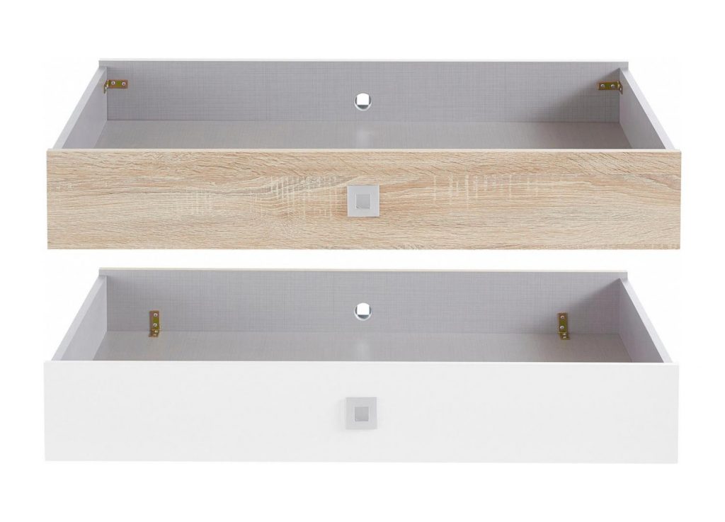 Chambre ado complète blanc et bois moderne