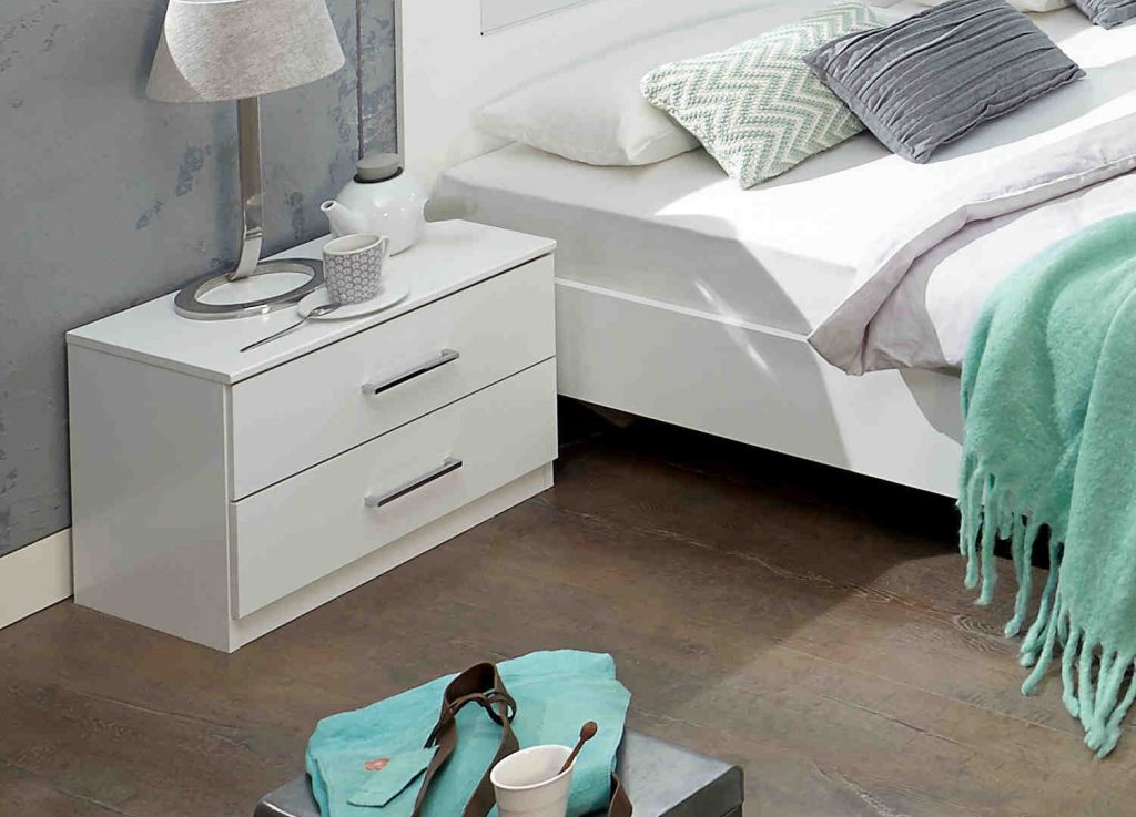 Chambre adulte moderne pas cher blanche
