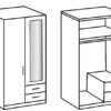 Armoirepascher Penderie/Rangement&miroir