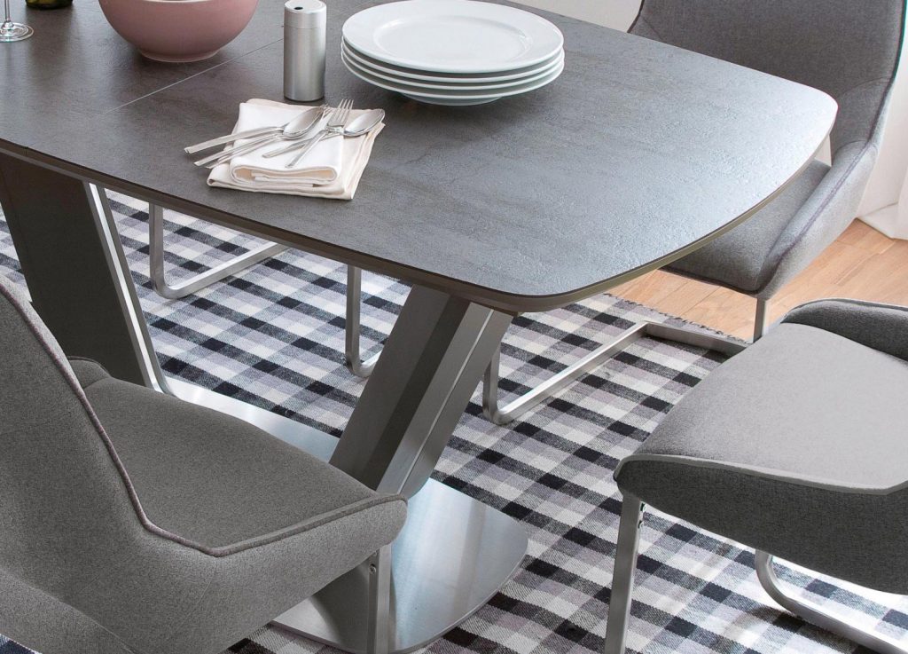 Tablesalleàmanger Céramiqueàrallongegrise