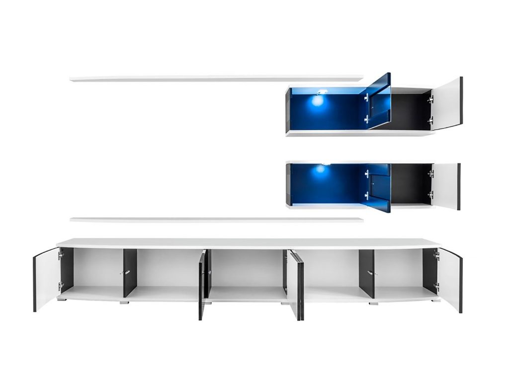 Meuble TV design noir et blanc